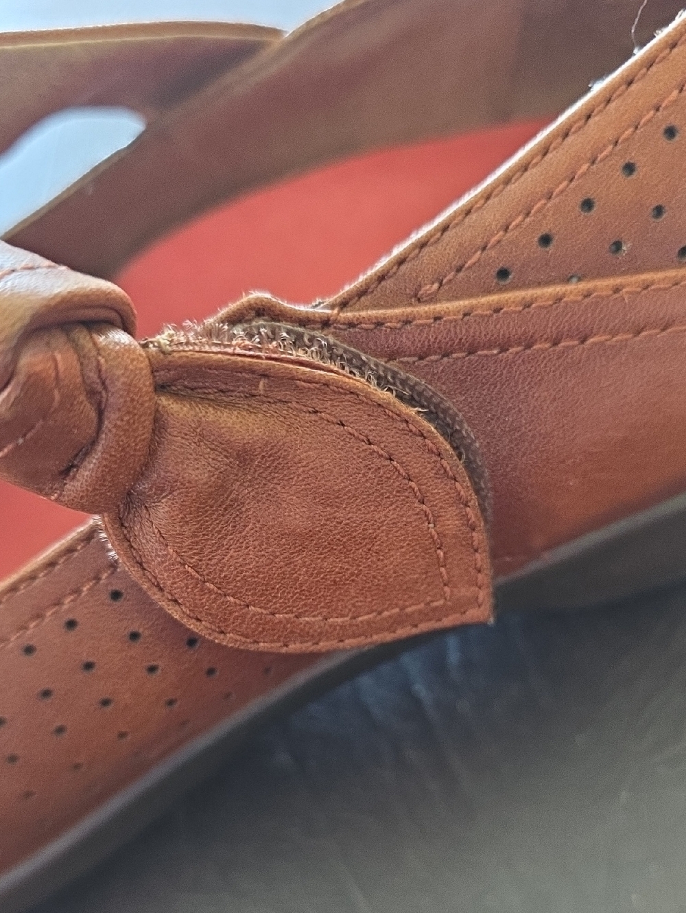 Dansko Brown Leather Mary Jane Flats with Knotted Cross Strap - Picture 7 of 8